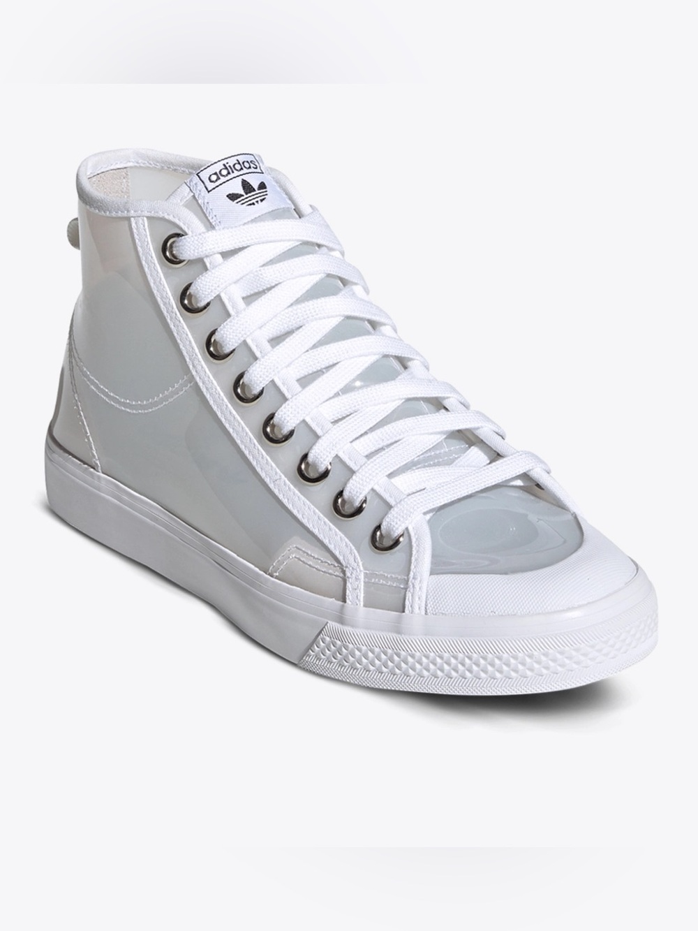 adidas Originals Nizza Hi Jelly Sneaker Translucent Tint Cloud White Size 7.5